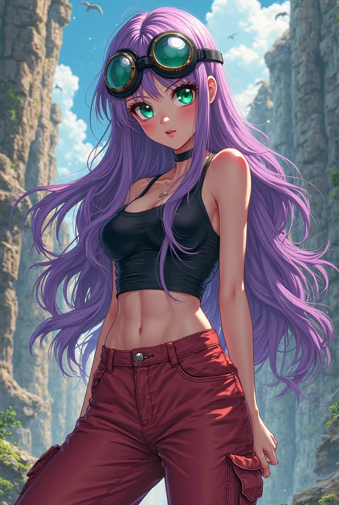 th3t4styl3, 1girl, solo, long hair, leotard, looking at viewer, blue eyes, earrings, jewelry, breasts, black leotard, highleg, highleg leotard, pink hair, multicolored hair, bare shoulders, clothing cutout, blue hair, wavy hair, medium breasts, cowboy shot, blush, outdoors, standing, thighs, closed mouth, lips, shoulder cutout, very long hair, arms behind back, long sleeves