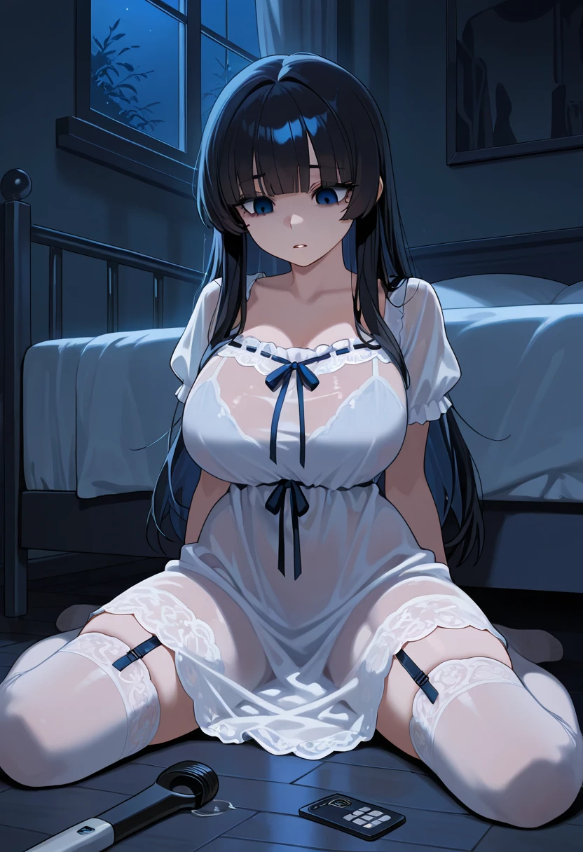 Mirai Kasuga (million live), (highest quality, 8K, masterpiece, Super detailed:1.2), (Lens flare, particles of light, shine), big breasts, NSFW, (((Completely naked))),(embarrassing:1.2), (blush:1.2), (orgasm:1.4), open your mouth, nipple, (shout:1.3), (Wet:1.2), ((Normal position)), Futomo、Kamimei White Knee Socks, white dress, Wear a hat, ruffle thighs, zettai ryouiki, petal, ribbon, holding,blush, panty shot, (full body esbian), heavy breathing, vagina,sex, ((raise your legs)), testis, penis, sex, white bed, Bedroom, masterpiece, highest quality, Super detailed, High resolution, Very detailed CG, official art, clothes sex, sex, vaginal penis, 8K