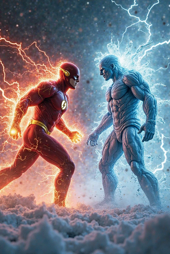 Silver Surfer fighting Captain Atom