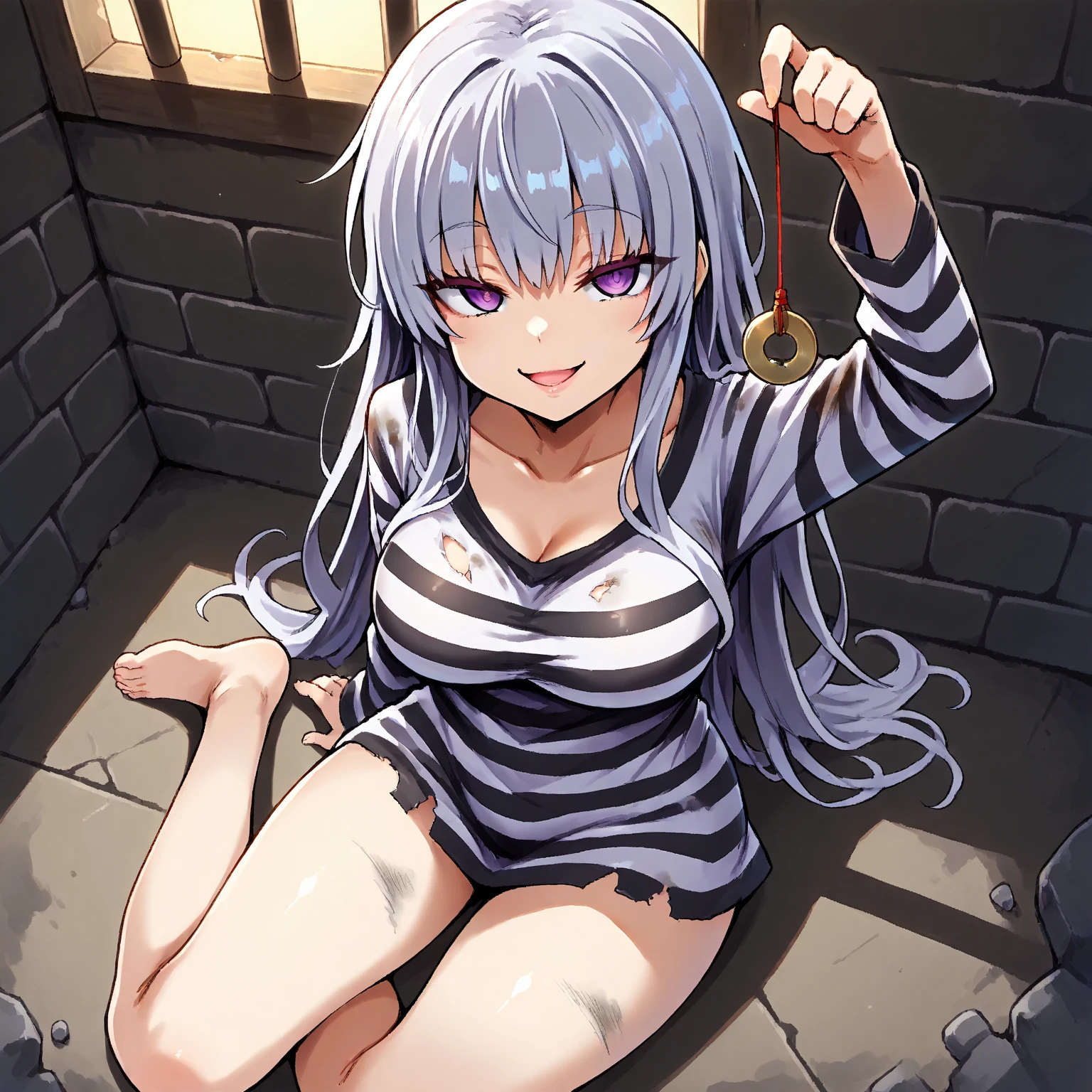 Anime. 1 Girl. Cute girl. Amputee. Slave. Disabled person. Quadruple amputation. Silver hair. Long hair. Wavy hair. Amber eyes. Beautiful eyes. Perfect eyes. Expressive eyes. Ideal face. Beautiful nose. 16 years. Medium breasts. Beautiful breasts. Urinary incontinence. Wants to pee. I need to pee. A strong, desperate urge to pee. She peed herself. Urine flows from the perineum onto the floor. Urine
flows down your thighs. Ideal anatomical body. Body with amputated limbs. Armless. Legless. Dirty tunic. Torn tunic. Slave collar. No panties. Sitting. Sits on the floor in a cage. Full height.
Slums. Slave market.
Many people. Beautiful character design. Shiny skin. Full body. NSFW. Official art. Extremely detailed CG Unity 8k wallpaper. Ideal lighting. Ultra high resolution 4K. Super detailed 8K resolution. A high resolution. Masterpiece. Best quality.