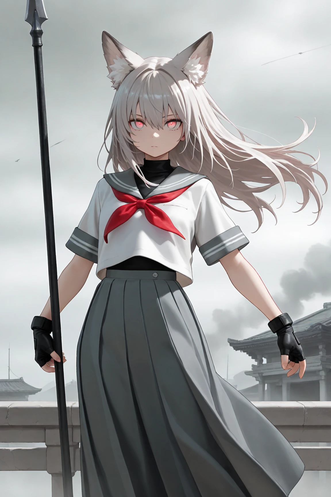 "8K picture quality, extreme gloss, giant detail performance, cat ears white hair girl, red eyes clear body, smooth lines, bare feet and bare legs, epic scene, light blade, rain, blood stain, short skirt, superlative, perfect eyes, lost, puddle, reflective, city, night scene, traditional Chinese ink painting"