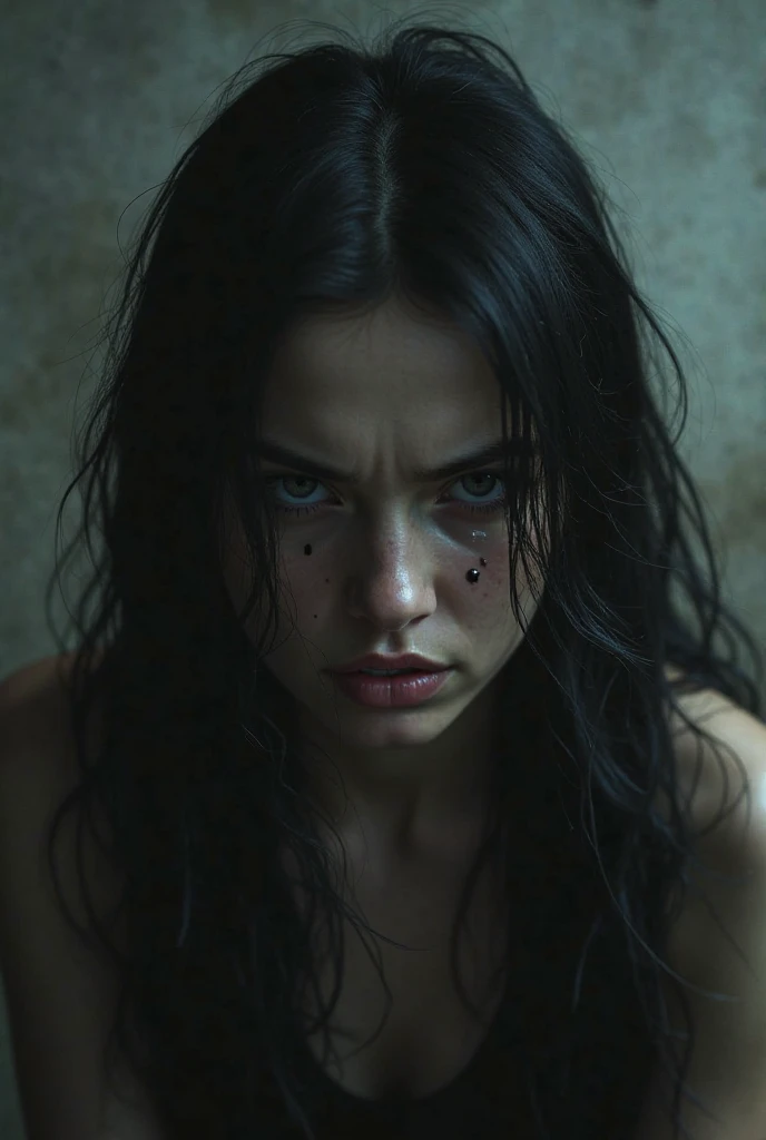 8K、Zombie attack、tatteredclothing、rotten skin on the face、Face full of scars、Dirty muddy hair、Highly detailed dry rotten peeling dead skin、Malnourished women、blindly、wide angles、detailed environment、Detailed background、ighly detailed、Convoluted、Detailed skin、Natural colors、Professional Color Grading、photorealisim、8K、Moody lighting、Art by George Fau、超A high resolution、A hyper-realistic、blanche、 cloudy eyes、eyeballs fall、Part of the face becomes a skeleton、attack someone by baring one's teeth、skin on face peels off、Bite, full body