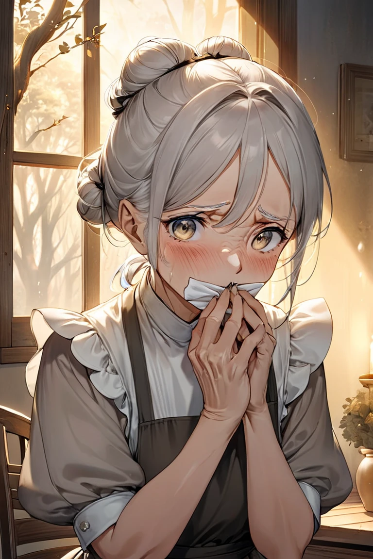 nsfw, (masterpiece), (photo realistic1.4), ultra high res, best quality, 8k BREAK solo, solo, 1girl, (idol master),(anastasia),(16yo, an extremely beautiful girl, beautiful face, perfect face, cute symmetrical eyes, double eyelid,blue eyes,flat chest,midium breast,Slender figure, silver hair, short hair, (kneeling down on the ground),(japanese high school sailor uniform),(open clothes), (Front view),(((multiple boys, peeing on a girl,multiple penises, gangbang)),((ecstasy torogao, saliva trail, nose blush,one eye closed,out tongue)),cleavage of the breast,(happy:1.5),((smile:1.9),((cum on body:1.9)),((cum on face:1.9)),(cum on hair:1.9),(cum on glasses:1.3),(looking at viewer),(night time,class room),