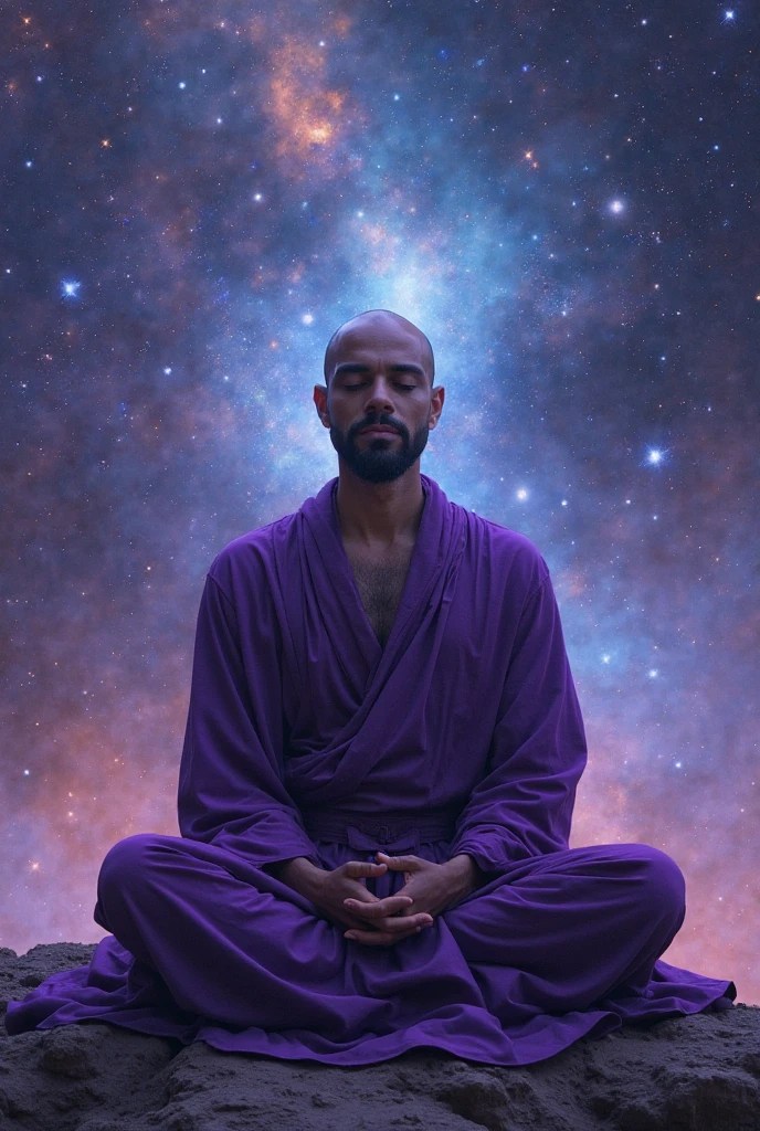 A boy named Shiva meditating in nothingness space generate this in neon with rim right