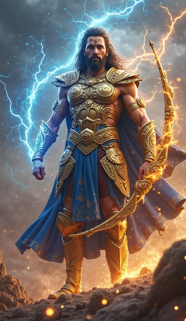 He is a fearless ninja whose name is whispered in ancient legends as the protector of the innocent and the nightmare of demons. In his hands, he wields a cosmic sword, forged in stars and bathed in the energy of galaxies. His iridescent glow cuts through the air, leaving trails of celestial sparks as he prepares for the impending battle., masterpiece, best quality, detailed background, depth of field, intricate details, (muscular), (large pectorals), (puffy nipples)
