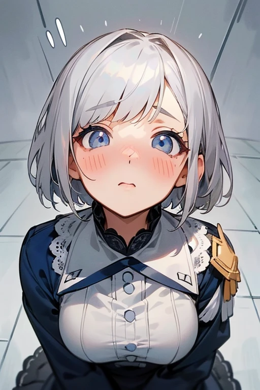 [[[[[solo girl, all alone]]]]].white long messy hair, assasin girl, young adult, perfect shape, gorgeous hips, small breast, distressed, backing up from the viewer, cornered, looking away in distress, big shiny black leather boots, [[[[[arms behind the back]]]]], glare, hatred, disgust, perfect body, skinny girl, fallen over, [[[[[lying on the floor]]]]], ready to kill, tight seamless latex tape bondage mummification, mummified in skin tight seamless latex black packing tape