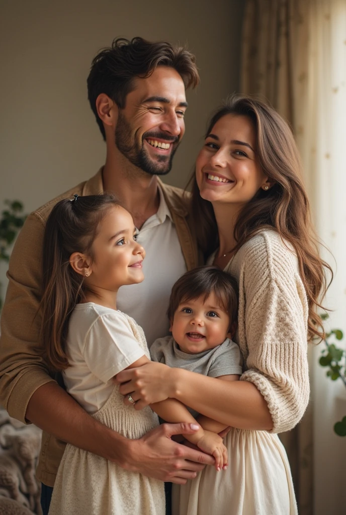 3 family potrait 2 man 1 women