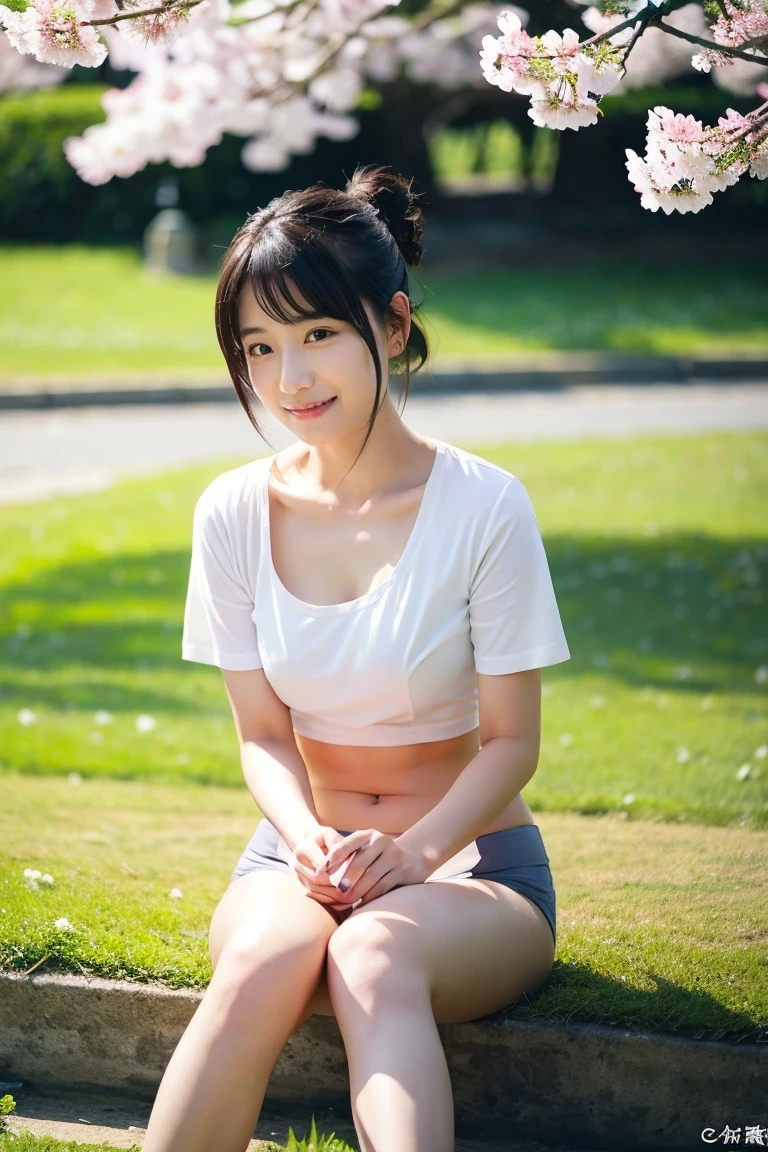 Taiwanese, 1woman, 28 years old, (((woman))), alone, realistic, highest quality, photorealistic, masterpiece, 8K, High resolution, alone, highly detailed face, (professional lighting, Bokeh), (particles of light, Lens flare, glowing particles:0.6), (dynamic pose:1.2), soft lighting, Angle seen from above, Fashionable and trendy atmosphere, Japan, stadium, ((daytime)), ((looking at the viewer)), (look at the camera),(portrait:0.6), nice, Are standing, original face, broad shoulders, whole body, (Medium chest), (short hair), brown hair, floating hair, lips, lipstick, skin scars, enchanting smile, floating hair, sportswear, uniform, skirt, teeth,