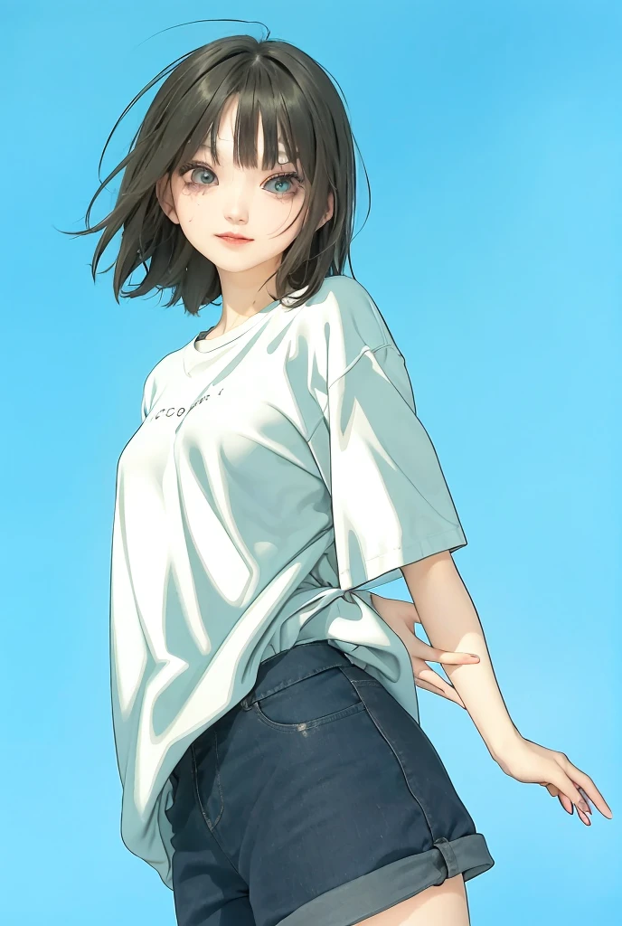 Official art using high-quality hand-drawn watercolor sketch techniques. (best quality,4k,8k,highres,masterpiece:1.2),ultra-detailed,beautiful detailed eyes,A girl with beautiful eyes, everyone, beautiful anime girl, cute anime girl, smooth anime art, anime style, elegant colors, soft lighting, delicate beautiful eyes, very coquettish, (beautiful large breast:1.2), (correct hands:1.2),