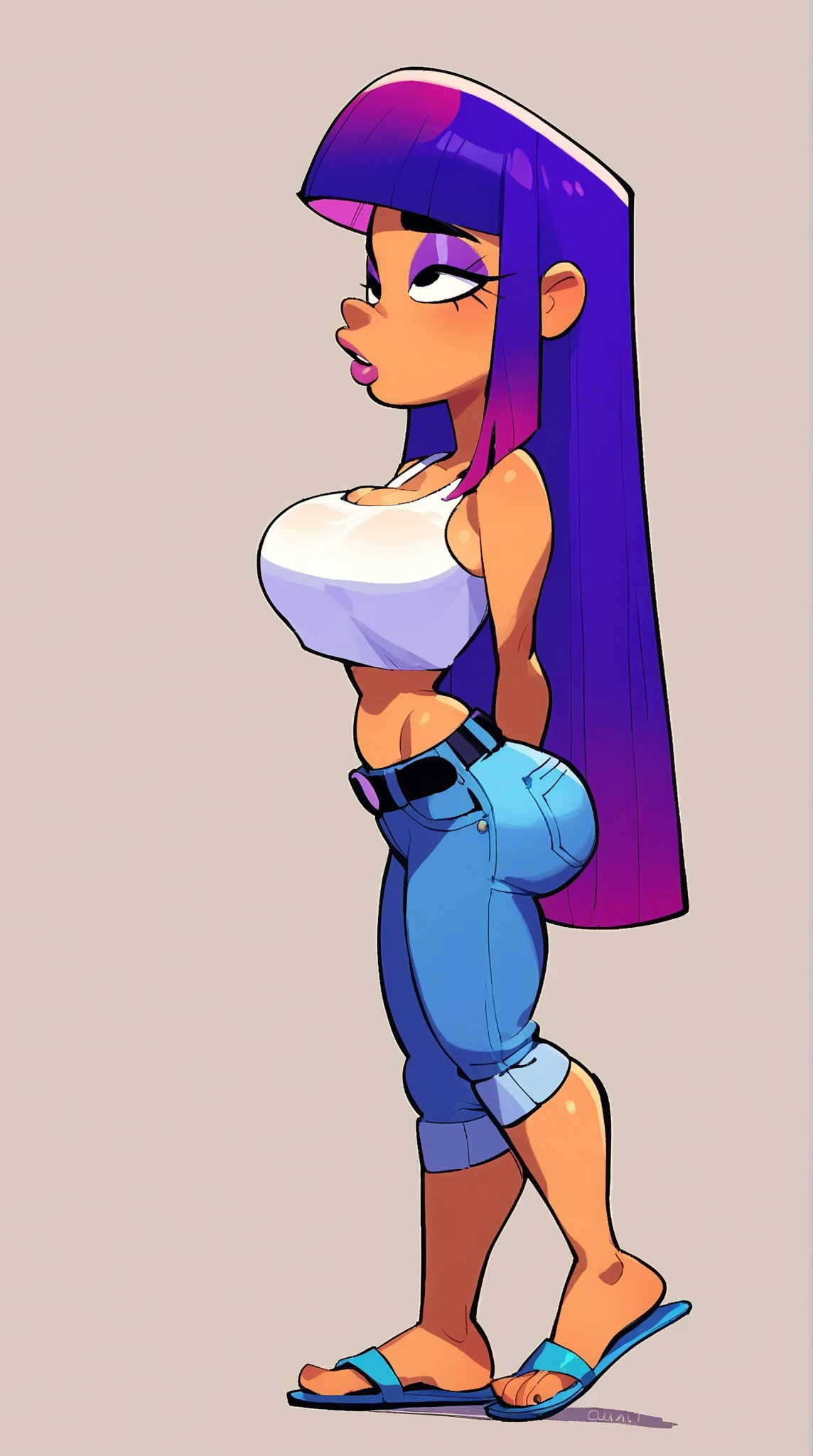 raise your heels, Sit down and show your butt from the front, holding my knees, blazer jacket, long pink hair, cute, Pixel art