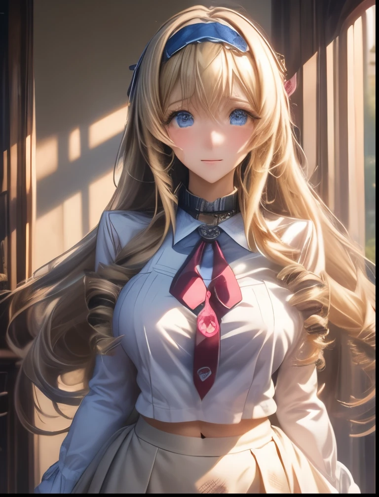 (((SFW、Highest quality、 first class masterpiece 、 Normal Body 、8k、 detailed faces 、 super precise、 real color 、5refer to、Highest)))、Cecilia Alcott Cecilia Alcott / Infinite Stratos、Beautiful Girl、 Gold、long hair、Vertical roll hair、slender、 slim、 can be used、ultra-thin skin see-through modified school uniform、skirt、embarrassed blush、is shy、The Fall of Slaves、Female slave、Slave crest with a heart pattern on the navel、Heart patch on the uterus、LongChain lead slave iron collar、Slave Chain Iron Handcuffs、hypnotism、 hypnotic state 、Stand、Open your mouth、Stick your tongue out、aheface、heart eye、Eyes are heart-shaped、 heart mark on eyes、Infatuated、masochist、 on her way to get dressed、 wearing lower body panties 、skirt脱衣、My Room