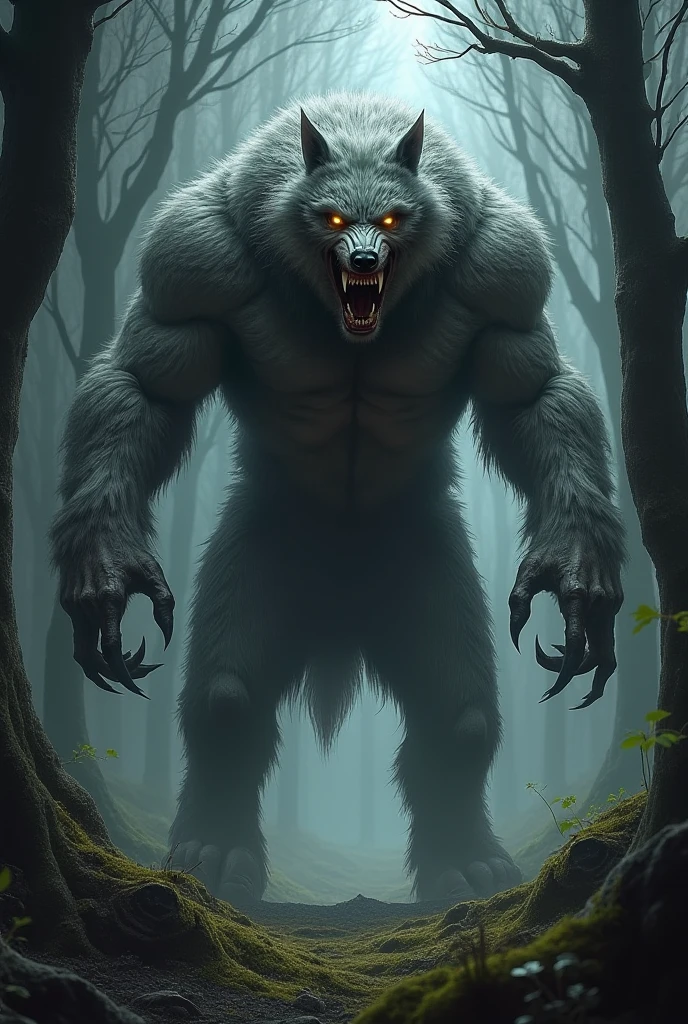 Crie um lobo anthropomorfico