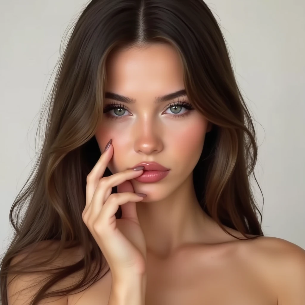 arafed frau mit langen braunen haaren und einem schwarzen oberteil, anna nikonova aka newmilky, sexy girl with dark brown hair, Girl with dark brown hair, attractive girl, Beautiful Model Girl, anastasia ovchinnikova, Girl with brown hair, 18 jahre alt, perfektes gesicht ), julia gorokhova, Beautiful Girl Model, dilraba dilmurat in shopping mall