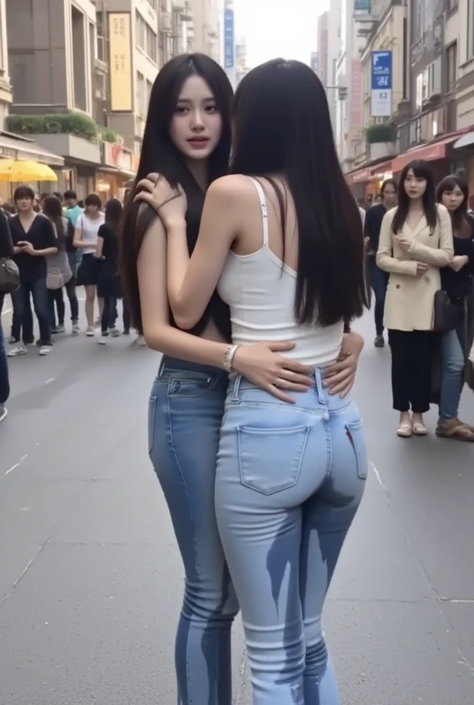 Hot naked woman masturbating in public, todos olham maravilhados para ela enquanto ela esguicha gozando muito