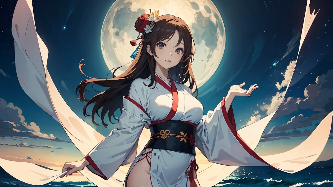 tmasterpiece,hyper qualit,super detailing,perfect drawing,CG,3D,8k,illustratio,Beautiful face girl,A royal sister,no clothes are worn,Superskirt,seductiv,Single horsetail,brunette color hair,Big red ribbon, dropping eyes,Raised sexy,Enchanting and satisfied expression,adorable smile,kneels on the ground,Plump buttocks,Smile and turn around,butt sticking out pose,3 sizes B90W60H95,Moonshine leaks from the clouds,Ancient castle,废墟,Gradient sky,Beautiful girl in loincloth,of a shirtless,crisp breasts,Back appearance, Raised sexy, Well-formed face, Imperial sister big ass Looking back with a cute smile, tmasterpiece, hyper qualit, ultra - detailed, perfect drawing, 独奏, splendor, big breasts beautiful, A majestic, ellegance, glittery, flowers and birds wind moon, dream magical, enthusiasm, vibrancy, Sense of speed, A quaint masterpiece, hyper qualit, super detailing, perfect drawing, CG, 3D, 8K, illustration