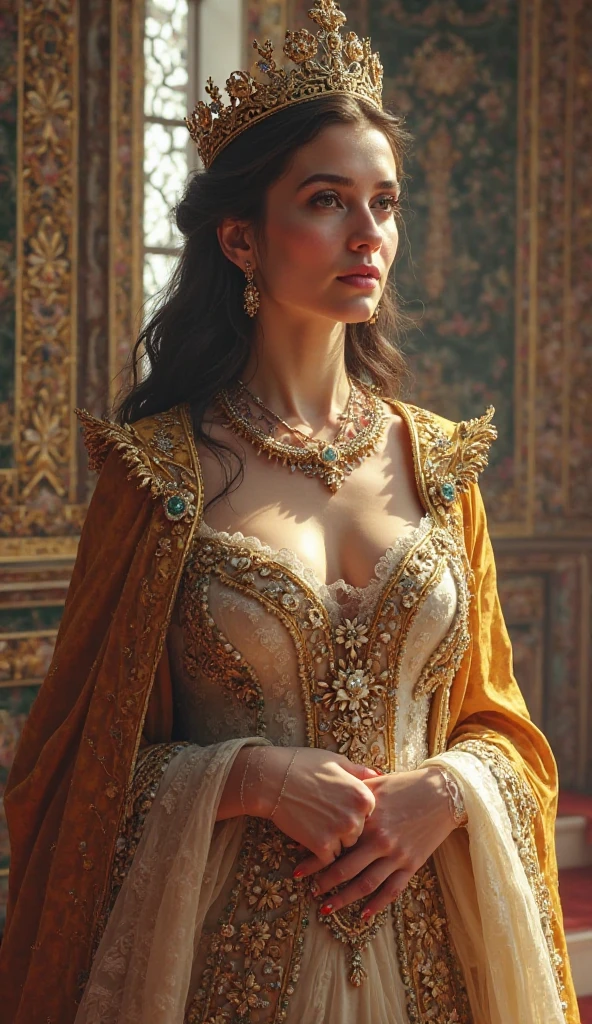 ((Masterpiece, best quality,edgQuality,photorealistic,ultra photorealistic)), seductive smile,standing,posing for a picture,
edgJG fashion, a woman in a long dress,portrait ,wearing edgJG_style clothing