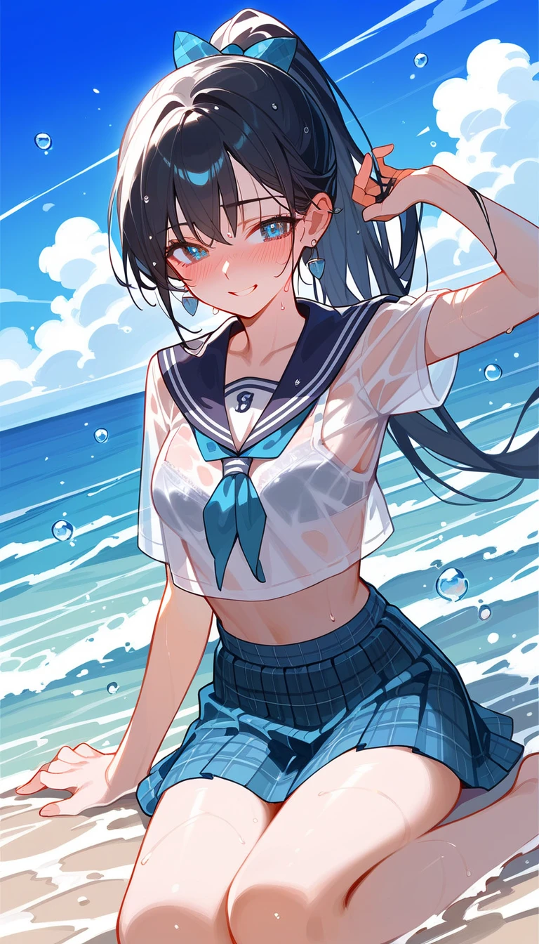 (Highest quality, 8K, 32k, masterpiece, Ultra-high resolution,:1.2),born, One girl,Super cute , Natural light,Clear, shining eyes, 20-year-old ,Fair skin, (( School Swimsuit)), Close-up shot, Wedge Shape, Laugh shyly, Long Hair, (Ecstasy:1.3) ,(Last:1.2), (Vulgarity:1.3), (It's a mess:1.1),(vapor:1.1),(Wet:0.8),(trembling:0.8),(tears:0.7) ,(Drooling:0.6),(Sweat:0.8), Embarrassing, blush,, ((White Background)), From below,