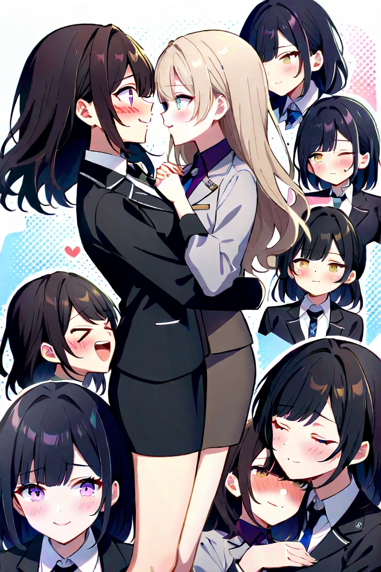 Kiss,lesbian kiss,mature woman,ceo and secretary,