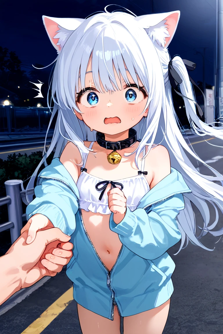 high quality、最high quality、Complete limbs、Ultra-high resolution、Shining Eyes、Full hands and fingers、Slender beauty、Wearing a white school swimsuit、White skin, looking at viewer,, uncensored, back arms, pov, bangs, solo focus , BREAK , grasp, slut, girl grabbed by the chest ,girl's spread arms, (molesting), grabbing another's breast, ((pov hands grabbing girl's chest:1.5))