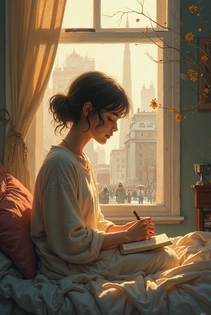 Leisure as a catalyst for innovation and originality, an image in the style of oil painting