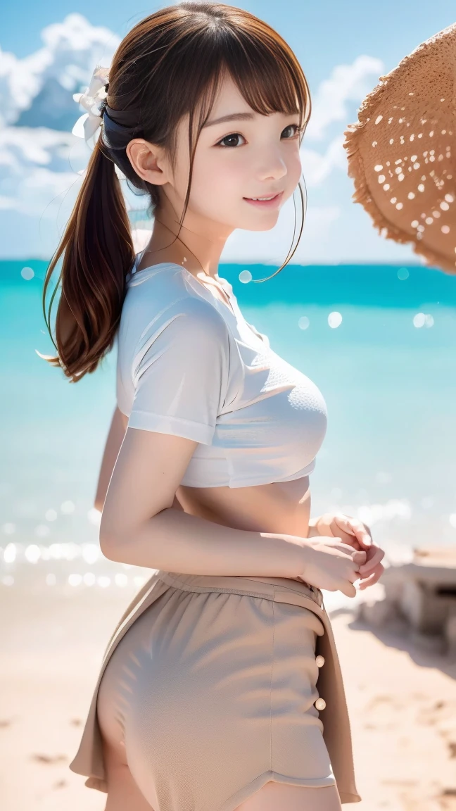 Best image quality (8k, High resolution, masterpiece: 1.2), Very detailed, Random Hairstyles, 26-year-old woman,
Extraordinary beautiful girl、Cute and beautiful face details、(Dealing with the Children_v1:0.008)、
score_9, score_8_upper, score_7_upper,
situation: Surfer riding a wave with the setting sun in the background。
clothing: Rash guards and board shorts。
Pause: Standing on a surfboard、Glide while maintaining balance。
Camera angle: Diagonally from behind、A romantic composition with the setting sun and the reflective sea surface in the background。
,Active stop temporarily ,
On her side、The thunder danced。
Focus on the upper waist
, Random cute poses ,Big eyes ,Puffy eyes , Heart pupil, blush , Big shy smile , salute