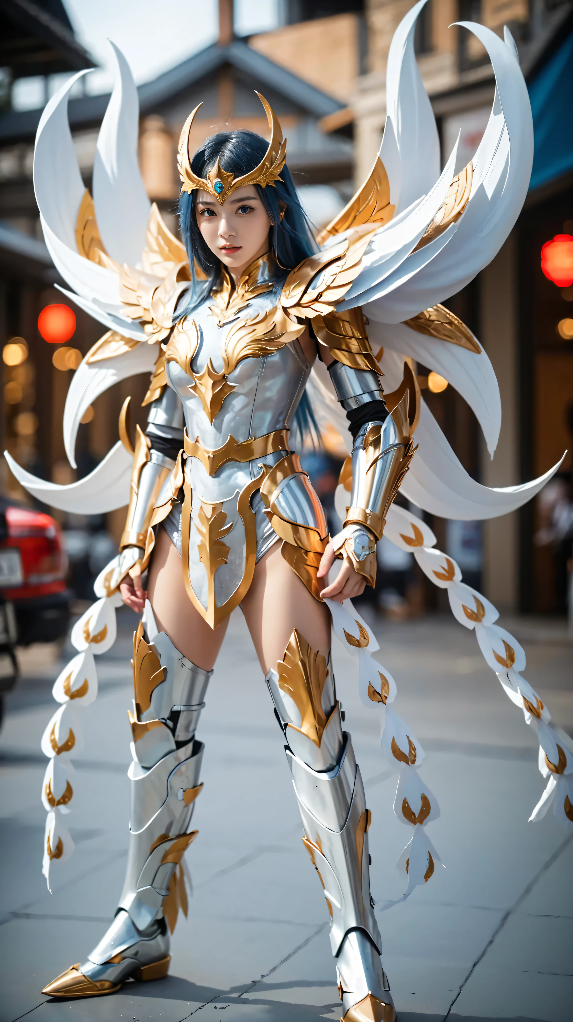 close-up of a girl, detailed image, action figure, accurate details, full body 1/6 nihei tsutomu, girl knights of zodiac, highly detailed body, armor saint seiya, a girl in a saint seiya Phoenix Ikki costume posing standing, girl knights of zodiac, zPDXLrl, score_9, score_8_up, score_7_up, explicit rating, masterpiece, best quality, ultra HD quality details, realistic, 1girl, Russian girl, cute girl, babyface, beautiful, blue hair, long hair, phoenix tail, magnificent cosplay, ((black bodysuit)), anime cosplay, anime characters; full body art, portrait of the girl from Knights of the Zodiac, intricate white and fire-colored metal armor, wearing witchblade armor, stunning armor, shiny white armor, Saint Seiya, anime girl cosplay, beautiful armor