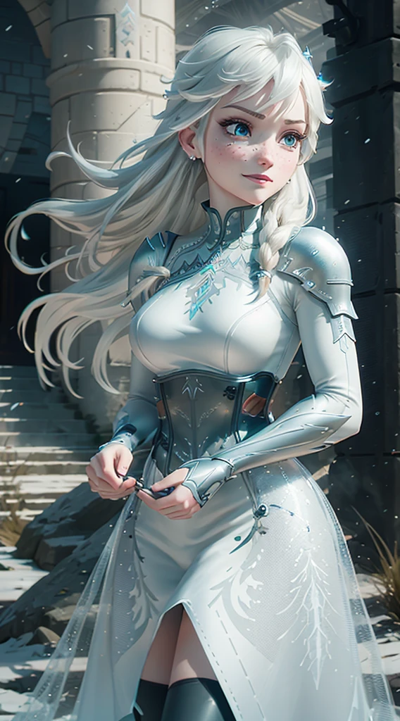 (rear view, backside view),(The best quality,A high resolution,Ultra - detailed,actual),The target,A world covered in silver,(ciborg mechanical plastic transparent :1.4) snow covered branches, winter chill touch, Snowflakes dance like elves, Turn the world into a silver fairy tale, chill, Calm and beautiful snow scene., Cozy Quiet, (seaArt 2.1), (background frozen white trees snow falling:1.4) , (beautiful blue eyes big stones black:1.4) , (cowboy pose ), (realistic) ,8K high quality detailed art, Fanart Mejor ArtStation, Fantasy art style, (transparent short black lolita miniskirt:1.4) , (mostrando panties white:1.4) ,(panties), stockings bra,  leggings white,Unreal Engine:1.4,UHD,The best quality:1.4, Photorealistic:1.4, skin texture:1.4, masterpiece:1.8, Epic Fantasy Art Style HD, 4K fantasy art, epic fantasy digital art style, epic fantasy art style, Fantasy Woman, epic fantasy art portrait, Epic fantasy style, hyperrealistic fantasy art, hd fantasy art, Epic fantasy character art, epic fantasy art, in style of dark fantasy art, epic fantasy digital art, (face detailed :1.4), (anatomía perfecta detallado :1.4), (ojos hermosos azules detailed :1.4), (pose vaquero :1.4), More detailed 8K.motor irreal:1.4,UHD,La mejor calidad:1.4, fotorrealista:1.4, textura de la piel:1.4, obra maestra:1.8,obra-prima, mejor calidad,objeto Objeto], (detailed face features:1.3),(Las proporciones correctas),(Ojos hermosos azules),  (pose vaquero), (no mutaciones), (cyborg white plastic transparent mechanical :1.4), Mechanical vertebrae attached to the back, mechanical cervical attachment to the neck, alambres y cables que se conectan a la cabeza, Evangelion, small bright LED lamps