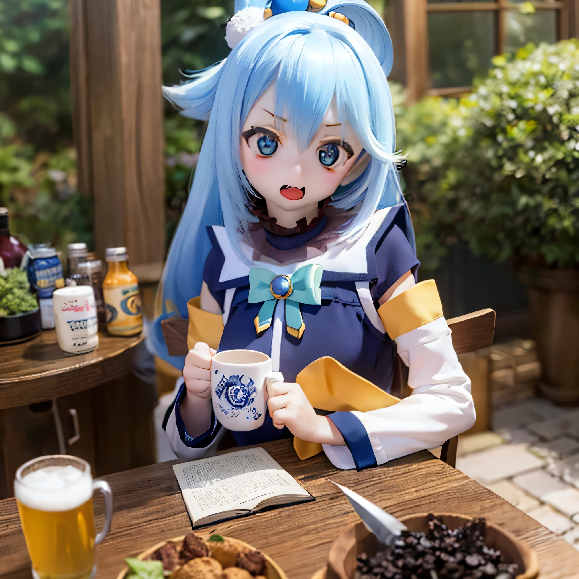 ( young ) lantern , (wear) I finished ring a white and blue dress , ( holding ) staff , (Stab ) Wealthy, vibrant garden , () at the bar ( garden ) around her , (Down) Clear blue sky .(((((punch)))))
( Portrait) 'S, ( exists) r finished ering, () ( some people are enjoying each other 、 very well detailed ) Features , (inclusive ) sparkling blue eyes , (rose color) lips, (length) eyelashes .
( top quality, 4K, Kampala ) images, () ( Vivid ) color, ( Emphasize ) ' Vivid exterior .
( Let's sp finished a full ) ( finished ) warm and cozy , () scene . people let's sp finished a lot of time posing as villains
holding a mug while drinking beer is magic lol ((( Open Your Mouth and Laugh )))