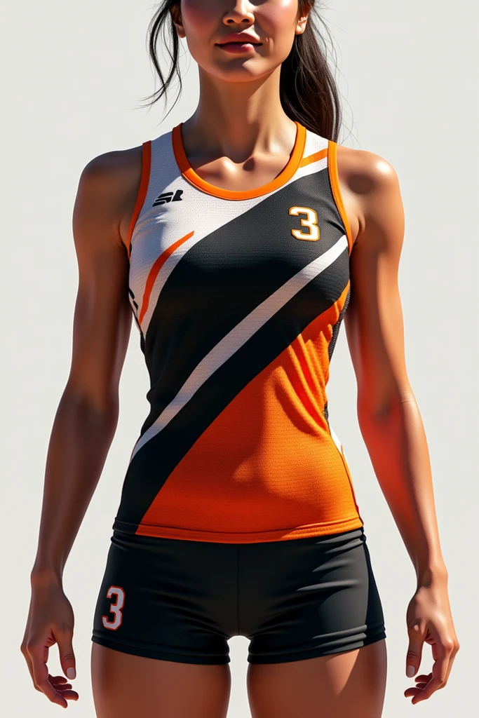 Very nice volleyball uniform for men and women with any color except bright ones and predominantly black with medium sleeves
