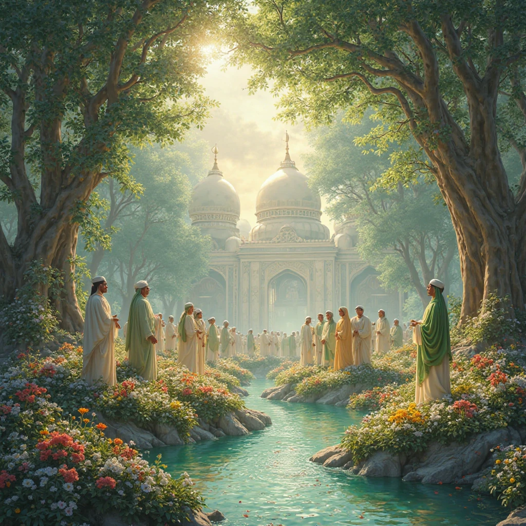 Happy Muslims in Paradise