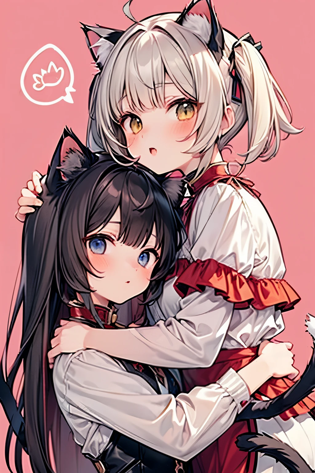 ((multiple cat ear girls over 10:1.3)),((Many girls with cat ears are stacked on top of each other:1.15)),