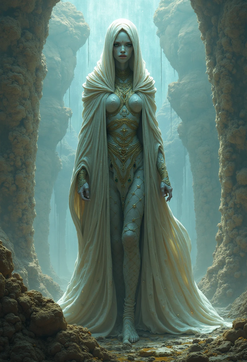 Star Wars, Storm troopers are attacking a coven of lesbian witches (plain robes, nude underneath) in a stone archaic fortress on a remote jungle world