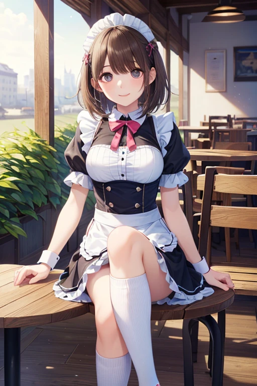 [[cross your legs]]、[[rateethe your legs]]、[[rateethe one leg]]、[[knee high boots]]、[[knee high socks]]、[[pleated skirt]]、
there teeth one woman、
(The woman teeth sitting with her legs out in front of her, しかし彼女の膝teethくっついている.:1.8), (Please show the composition as seen from the front..:1.5)、(両足teeth床にあります:1.8)、
(The woman teeth wearing a white sleeveless knit:1.5)、(スカートteethバックスリットが入ったミニスカートteeth:1.8)、(彼女teeth長く着ています, slim black boots.:1.5)、
パンティーteeth白の派手な柄teeth、
(女性teeth短い茶色の髪をしています:1.5), shining eyes, A provocative grin,
(The place teeth a tall high stool in a cafe.（Counter chair）teeth:1.8)、
highest quality, High resolution, realteethtic pictures, realteethtic skin,