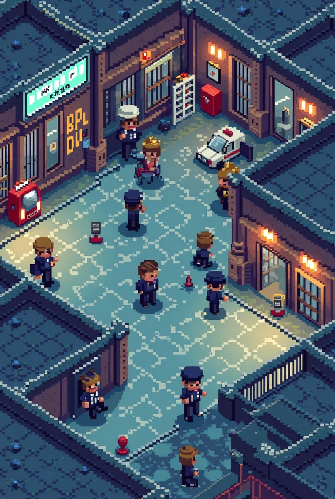 Police Station Map 8bit