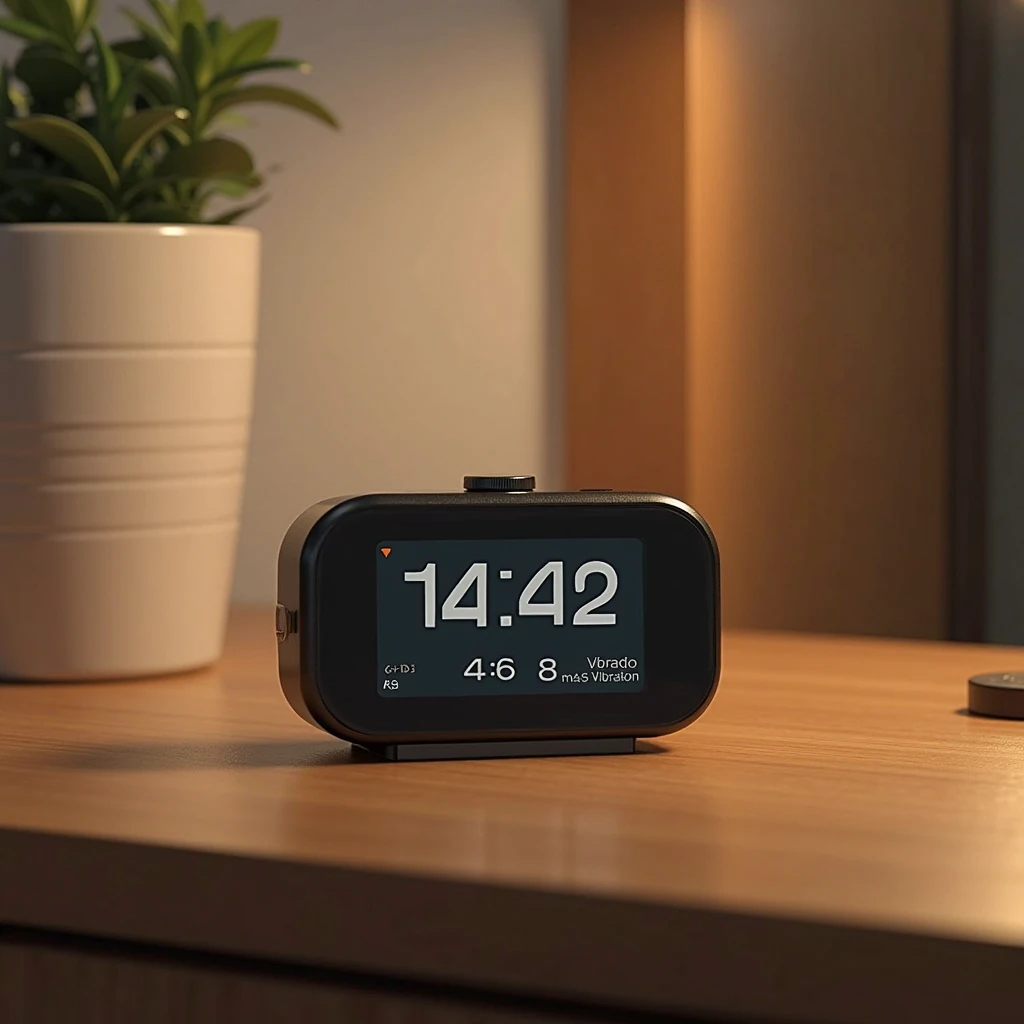 When I talk about a vibrating clock, I mean digital watch, From the table, to help people with hearing impairment wake up