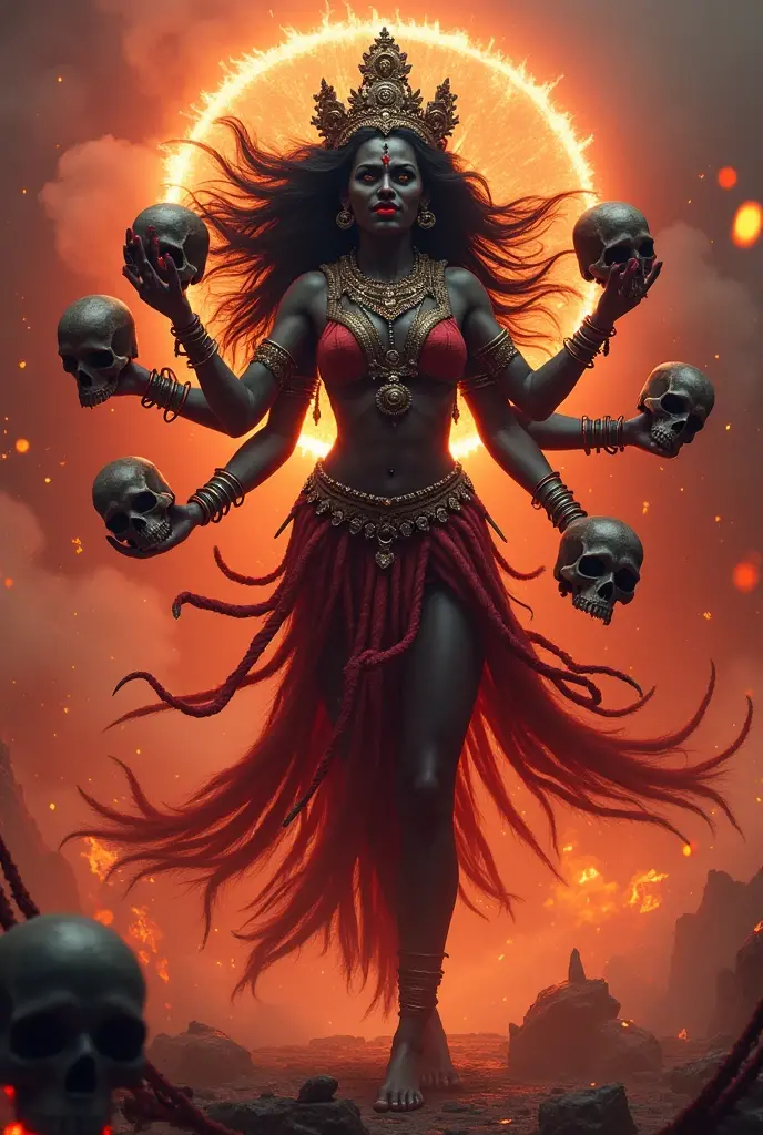 Mother Kali is eating blood
