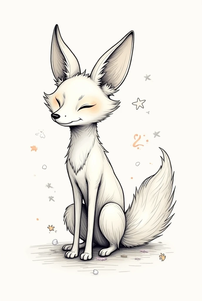 Fox tattoo furry feeling line