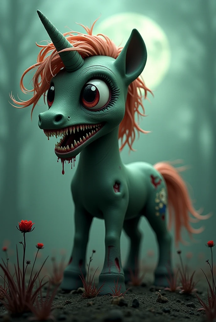 rainbowdash from my little pony with with her stomach ripped open and blood everywhere 