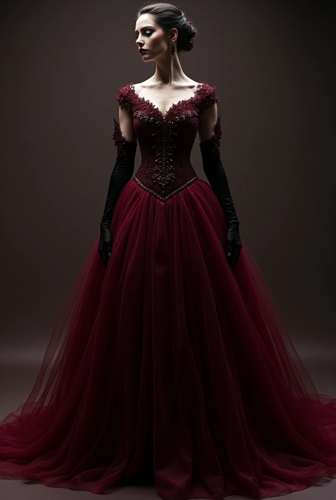 a beautiful vampire walking in the woods. moonlight. ballgown. blood red. 35mm, f/1.8, ISO200, sharp focus.
