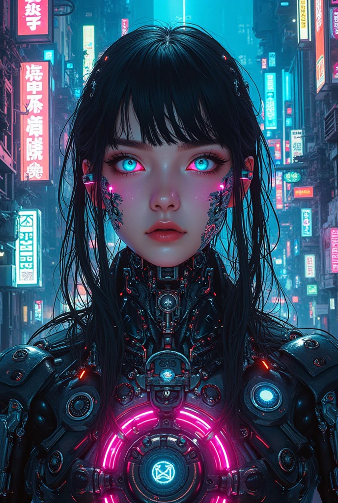 Raw photo, Super detailed, male, Cybernetic neck, (cyborg: 1.5), The background is an abandoned city block, Vivid details, Gorgeous cyberpunk, hyper-Realistic, Anatomical, elegant, 8k, highest quality, masterpiece, Very detailed, (Realistic, photo-Realistic: 1.37), Portraiture.