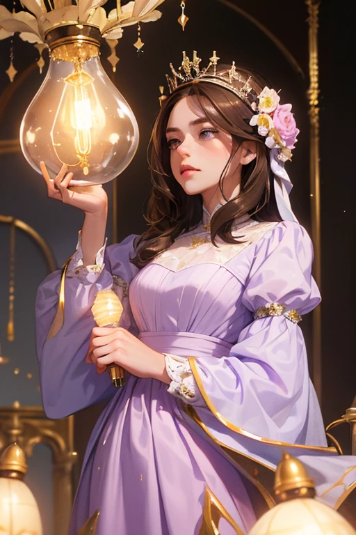 masterpiece, (((best quality))), ((highly detail eyes)), ((perfect eyes)), ((((beautiful eyes)))), both eyes are the same, smooth, (((((perfect face))))), extremely detailed 8K, high resolution, ultra quality, glare, Iridescent, Global illumination, real hair movement, realistic light, realistic shadow, perfect quality, detailed shadow and light, pixar, ((FANTASY)), ((MAGIC)), (((cinematic light))), colorful, hyperdetail, dramatic light, intricate details, best quality, (extremely detailed CG unit 8k wallpaper, masterpiece, best quality, ultradetailed, best shadow), (detailed background: 1.4), (beautiful and detailed face, beautiful detailed eyes), High contrast, (better lighting, extremely delicate and beautiful) beautiful and detailed brightness, 3D, HIPER quality, 2K, 3K, 5K, 6K, 7K, 8K, 

young, ((ligt brown hair)), ((medium hair)) (((perfect eye))), hair tied back, (((black eyes)))
(((pink school shirt with tie))), (((pink princess plaid skirt))) ((((book)))), ((((witch hat with flowers and crystals))))), magic crystals , (((blue crystals))), blouse detailed with gold, pearls, (((star accessories)))), stars, (butterflies flying), (((flowers on the backdrop))) (((PRINCESS)) ) ((( kawaii))), (((((PRINESS CROWN))))) (((crystal crown))), ((((PRINCESS CLOTHES))))

((((big castle))), books on the shelf, magic sparkles, magic castle school, clock, plants, candles