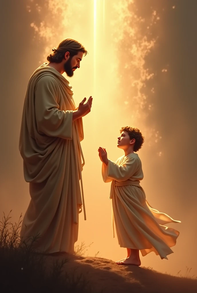 Me repenting before Jesus, Son of God, in the form of a drawing as if he were an architect
