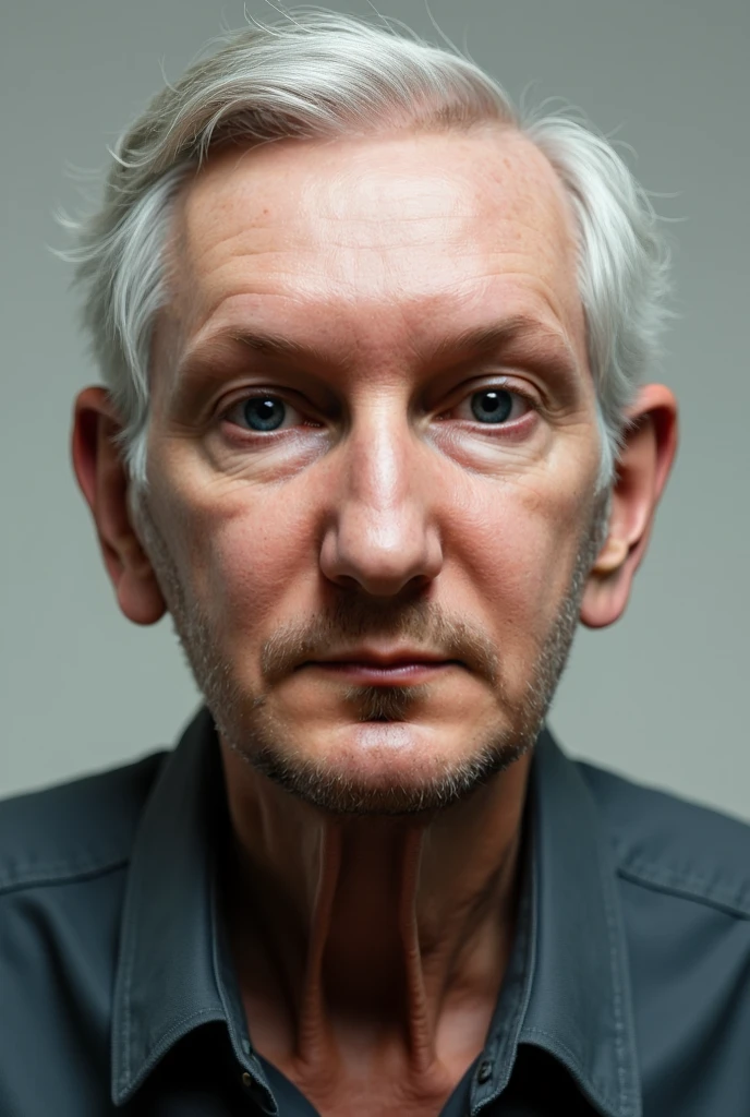 Show the man from the photo what he will look like in 20 years