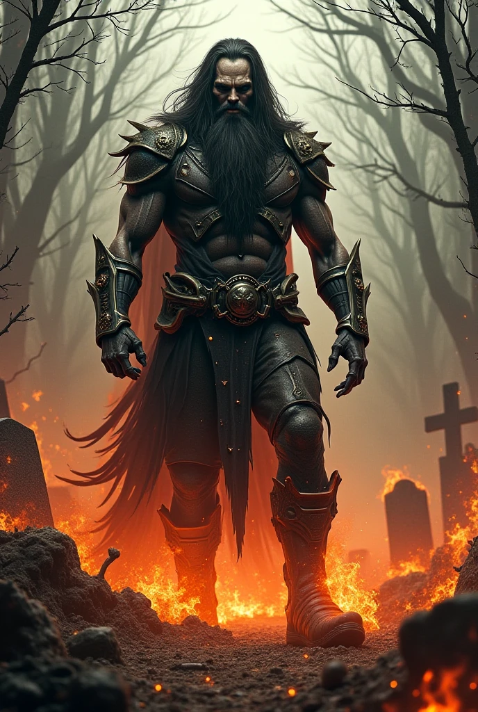 Within the shadowed depths of a fantastical realm lurks a monstrous warrior, a humanoid behemoth forged from the very essence of the untamed wilderness. His grotesque physique, rippling with sinewy muscles, speaks of a lifetime spent in the heart of ferocious battles. His coarse, moss-green skin, textured with rugged scales, seems to merge seamlessly with the eerie flora of the darkened forest that birthed him.
Atop his broad, menacing shoulders rests a tangled mane of hair, resembling thorny vines that writhe and snake in an unsettling dance. Each thorn upon his scalp drips with a venomous ichor, a toxic defense mechanism that adds an extra layer of dread to his monstrous visage.
Adorning his hulking form is a macabre armor fashioned from the petrified exoskeletons of fallen beasts, held together by sinew and bone. Embedded deep within the creature's chest is a sinister gem, pulsating with an unnatural glow that casts ominous shadows across his monstrous features. This gem, a cursed relic, amplifies the creature's ferocity and grants him the power to channel the malevolent forces that haunt the accursed woods.
With each lumbering step, the very earth beneath him seems to recoil, as if disturbed by the grotesque presence of this creature. His eyes, burning with an unholy fire, survey the surroundings with a predatory gleam, revealing an insatiable hunger for chaos and discord.
Clutched in his gnarled, clawed hands is a weapon crafted from the bones of fallen foes, a jagged and savage implement that mirrors the creature's relentless brutality. The air around him crackles with dark energy, and the faint whispers of the haunted forest seem to echo in harmony with his menacing presence.
This monstrous warrior, a grotesque fusion of nature's nightmares, stands as a living terror—a formidable force, crowned with thorn-like vines, draped in green scales, and bearing a cursed gem that pulses with malevolent power.