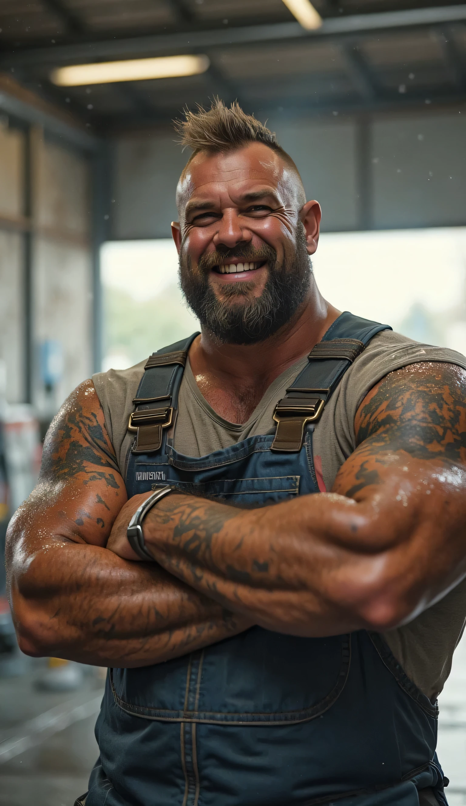 th3r0ck, Dwayne johnson, The Rock, Solo male, muscular, beefy, pecs, shirtless, no shirt, so pants, (apron, cooking apron, wearing apron, handsome, sexy, smoulder), high quality, real photo, masterpiece, 4k, 8k