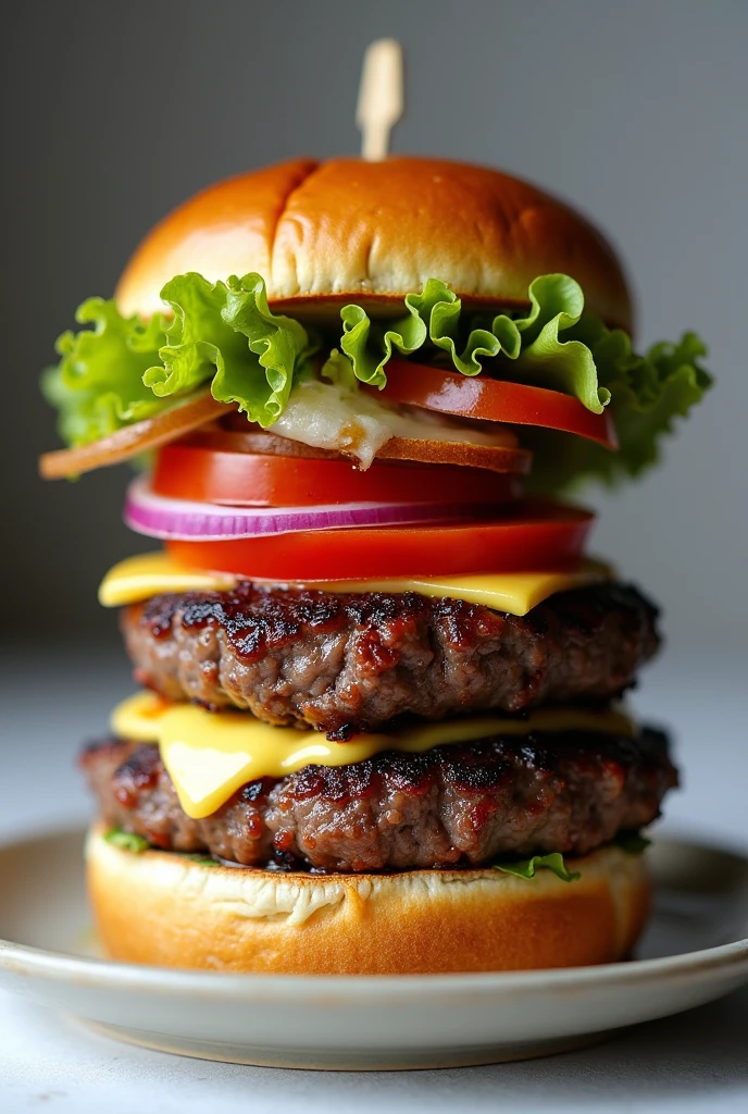 Delicious and juicy burger, Mouth-watering，4K Ultra HD, 超高分辨率, (Photorealistic: 1.4), Best quality，Masterpiece，（pastel colour：1.2）