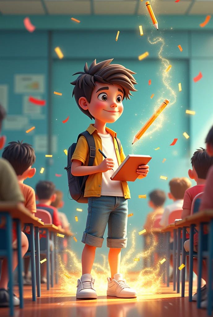 100 in maths paper, animation 