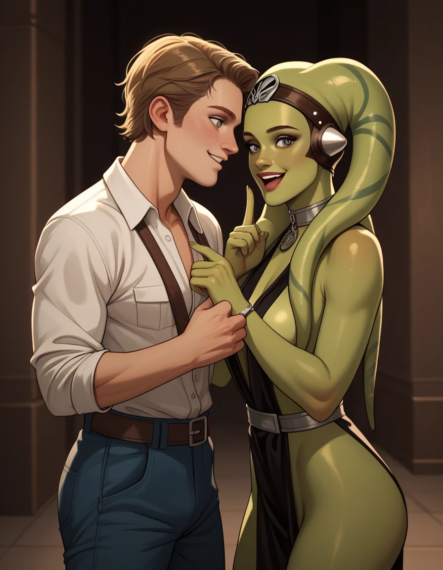 score_9_up, score_8_up, score_7_up, 1girl, solo, mature female, ((Hera Syndulla)),(( twi’lek race))(((green skin color))), long horns, blue eyes, pink lips, parted lips, fit slim body, ((perfect medium erected breast)), (((brown jacket, nude tits, brown tight thong))), (((Cyberpunk interior, living room, with neon lights))), perfect model body, wide hips, pumped up ass, (((in bed))) (((doing blowjob)))(((sucking penis deeply)))(((penis in her mouth))) (((deep blowjob))), (((from above))), lewd view,