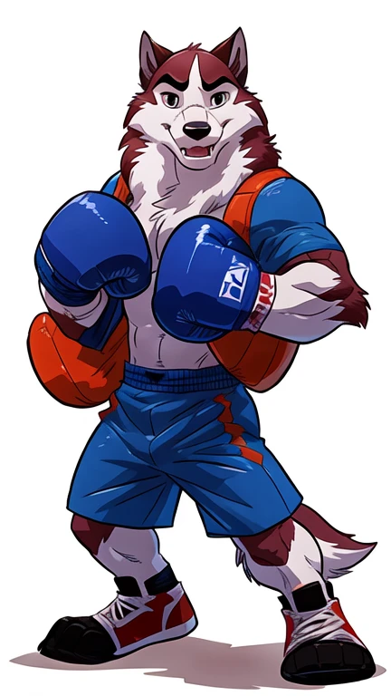 solo, 1boy, Huge Muscular Old grizzly bear wearing boxing belt , pectoral, thick arms, huge pectoral, wide pectoral, short white hair, huge brown fur, boxing shorts and shirtless, bearded, simple background, masterpiece, semirealistic:1.2, high detailed, 8k, high resolution