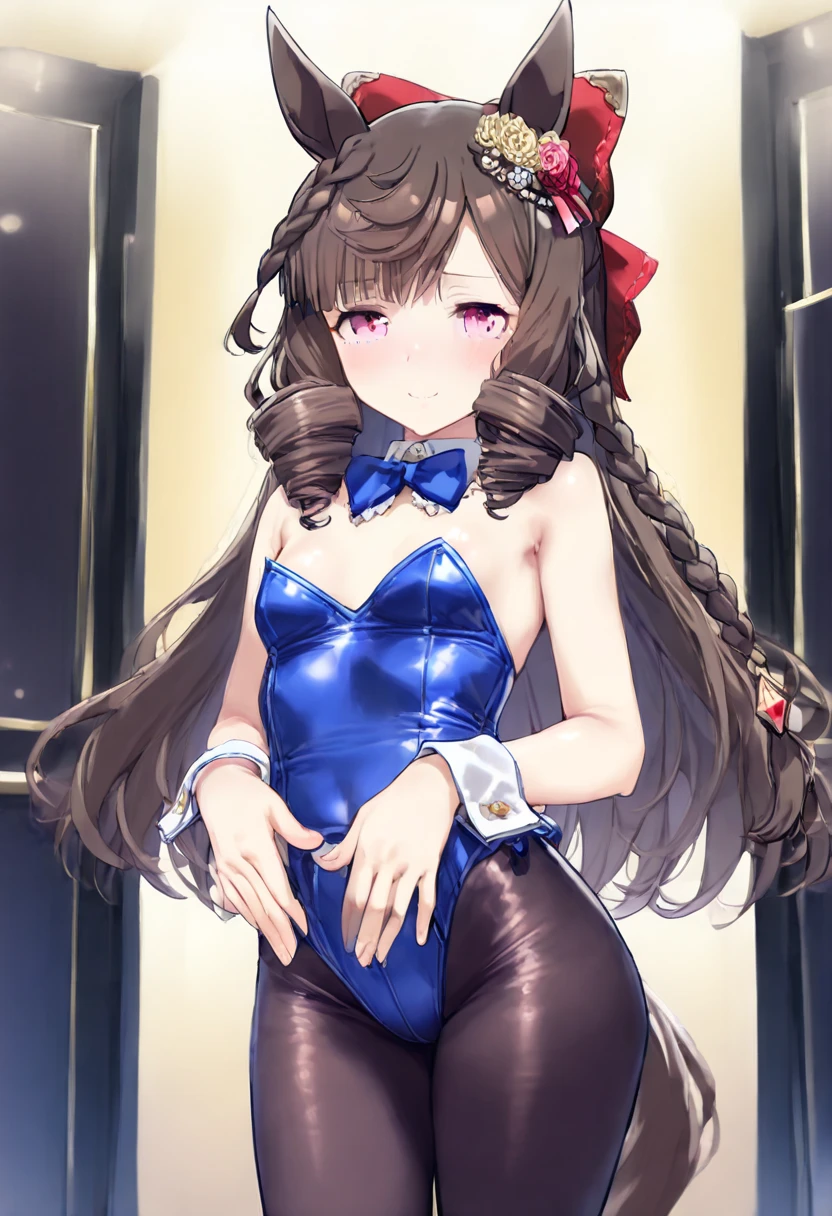 score_9, score_8_superior, score_7_superior, sauce_anime, One girl, alone, whole body, superior45度から, One girl,alone, Glowing Skin, Crouching, Place your hands behind your back on the floor, cute, whole body,score_9, score_8_superior, score_7_superior, ブレークsauce_anime, CG, ,Dark brown hair, Pink rabbit ears, blush, Open your mouth, Embarrassed and angry face, Detachable white collar, Pink bow tie, clavicle:1.2, Exposing shoulders:1.8, Slight cleavage, Bust 77cm, Height: 153cm, Pink strapless leotard:1.9, Pink Playboy Bunny, White wrist cuffs, High leg:1.8, Thong:1.9, White rabbit tail, She wears black pantyhose under her leotard:1.9, Pink pin heels, View your viewers, casino, camel toe:0.5